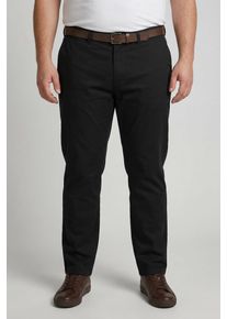 Jack & Jones PlusSize Chinohose "JPSTMARCO ADAM BELTED CHINO PLS", Herren, Gr. 46 (6XL), L&auml;nge 32, schwarz, Web, Obermaterial: 98% Baumwolle, 2% Elasthan, JACK & JONES PLUSSIZE, unifarben, slim fit kn&ouml;chellang, Hosen Chinohose