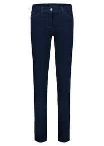 Relaxhose Betty Barclay "Basic-Jeans mit aufgesetzten Taschen", Damen, Gr. 34, EURO, blau (dunkelblau), Obermaterial: 64% Baumwolle CO. 29% Polyester PES. 7% Elasthan EL., Hosen Relaxhose