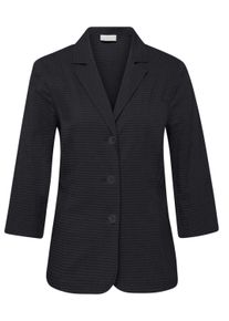 Jackenblazer GOLDNER "Kurzgr&ouml;&szlig;e Leichte Blusenjacke in Seersucker", Damen, Gr. 22, gr&uuml;n (schwarz), Obermaterial: 82% Baumwolle CO. 17% Viskose CV. 1% Elasthan EL., normal, Sonstiges, Blazer Jackenblazer, Ohne