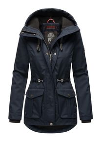 Outdoorjacke Marikoo "Marikoo Babetaa Princess Damen Winterjacke B931", Damen, Gr. M, blau (navy), Obermaterial: 65% Polyester PES. 35% Baumwolle CO., Jacken Outdoorjacke