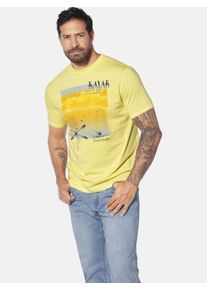 T-Shirt Jan Vanderstorm "T-Shirt HEYFAR", Herren, Gr. XL, gelb (hellgelb), Obermaterial: 100% Baumwolle CO., Shirts T-Shirt