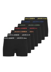 Jack & Jones Boxershorts JACK & JONES "Boxershort JACBASIC TRUNKS 7 PACK JNR 7er Pack", Jungen, Gr. 152, schwarz, Obermaterial: 95% Baumwolle CO. 5% Elasthan EL., Unterhosen Boxershorts