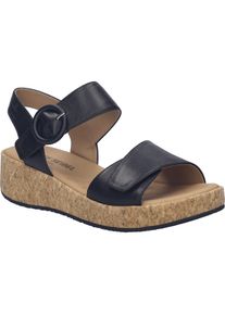 Sandale Josef Seibel "Evita 05, schwarz", Damen, Gr. 38, schwarz, Obermaterial: 100% Rindsleder Leather cow., Schuhe Sandale