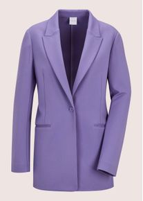 Madeleine Mode Jackenblazer MADELEINE "Jerseyblazer Eleganter Longblazer mit Stretch-Komfort", Damen, Gr. 36, lila (kristalllila), Obermaterial: 68% Viskose CV. 27% Polyamid PA. 5% Elasthan EL., Modern, Blazer Jackenblazer, Jersey-Qualit&auml;t