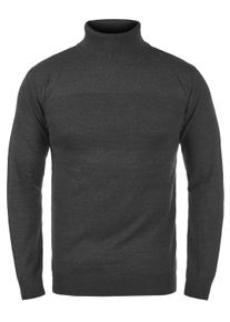 Rollkragenpullover INDICODE "Rollkragenpullover IDErnetto", Damen, Gr. XL, grau (charcoal mix), Obermaterial: 80% Baumwolle CO. 20% Polyamid PA., Pullover Rollkragenpullover