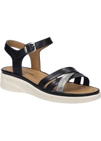 Sandale Josef Seibel "Sevran 02, schwarz-kombi", Damen, Gr. 37, schwarz (schwarz, kombi), Obermaterial: 100% Rindsleder Leather cow., Schuhe Sandale