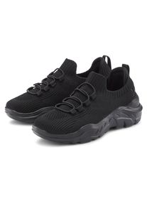 active by Lascana Sneaker LASCANA ACTIVE "Halbschuh, Freizeitschuh, Turnschuhe, Slip-On-Sneaker", Damen, Gr. 36, schwarz, Obermaterial: 100% Textilmaterial. Decksohle: 100% Textilmaterial. Futter: 100% Textilmaterial. Laufsohle: 100% Synthetik, Mesh, unifarben, Basic, Schuhe Sneaker, zum Reinschl&uuml;pfen und elastischen Schn&uuml;rb&auml;ndern VEGAN, Topseller