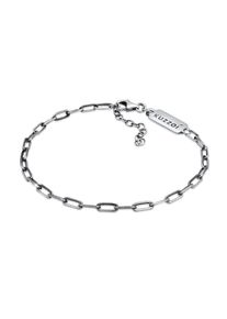 Armkette Kuzzoi "Armband Herren Gliederkette Oval 925 Silber" Gr. 190, schwarz, Armb&auml;nder, Herren, Silber 925 (Sterlingsilber), Armkette