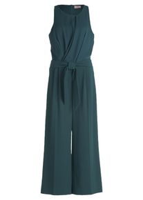 Jumpsuit Vera Mont "Jumpsuit mit Bindeg&uuml;rtel", Damen, Gr. 38, EURO, blau (dusty slate), Obermaterial: 95% Polyester PES. 5% Elasthan EL., Overalls Jumpsuit