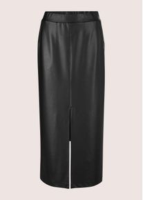 Madeleine Mode Midirock MADELEINE "Lederrock Eleganter Rock aus Leder-Imitat", Damen, Gr. 40, schwarz, Obermaterial: 95% Polyester PES. 5% Elasthan EL., Modern, R&ouml;cke Midirock, Lederimitat