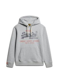 Sweatshirt Superdry "Sweatshirt Vl Heritage Relaxed Hood", Herren, Gr. M, grau, Obermaterial: 56% Baumwolle CO. 44% Polyester PES., Sweatshirts Sweatshirt