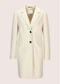 Madeleine Mode Langmantel MADELEINE "Trenchcoat Trenchcoat mit Reverskragen", Damen, Gr. 40, wei&szlig; (perlwei&szlig;), Obermaterial: 92% Polyester PES. 8% Viskose CV., Modern, normal, M&auml;ntel Langmantel, Handstich an Revers und Patte