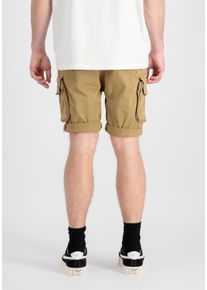 Shorts Alpha Industries "Crew Short", Herren, Gr. 32, Normalgr&ouml;&szlig;en, gr&uuml;n (khaki), Obermaterial: 98% Baumwolle, 2% Elastan; Futter: 100% Baumwolle, Hosen Shorts