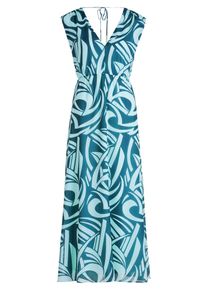 BETTY & CO Chiffonkleid BETTY & CO "Chiffonkleid ohne Arm", Damen, Gr. 42, EURO, blau (petrol, mint), 100% Polyester PES., Kleider Chiffonkleid