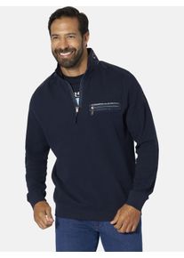 Sweatshirt Jan Vanderstorm "Sweatshirt ABBO", Herren, Gr. 5XL, blau (dunkelblau), Obermaterial: 100% Baumwolle CO., Sweatshirts Sweatshirt