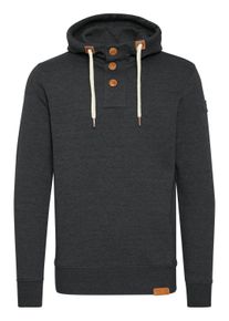 !Solid Kapuzenpullover SOLID "Hoodie SDTripStrip", Herren, Gr. M, grau (dar grau m), Obermaterial: 50% Baumwolle CO. 50% Polyester PES., unifarben, Pullover Kapuzenpullover