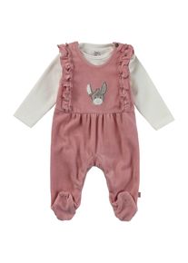 Shirt & Hose Sterntaler "Strampler-Set Nicki Emmi Girl", Kinder, Gr. 68, rosa (mattrosa), Obermaterial: 75% Baumwolle CO. 25% Polyester PES., Overalls Shirt & Hose