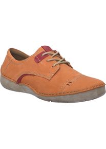 Schn&uuml;rschuh Josef Seibel "Fergey 41, papaya-kombi", Damen, Gr. 38, orange (papaya, kombi), Obermaterial: 100% Rindsleder Leather cow., Schuhe Schn&uuml;rschuh
