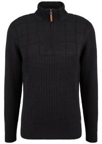 Troyer Blend "Troyer BHOstuta", Herren, Gr. S, schwarz, Grobstrick, Obermaterial: 100% Polyacryl PAN., unifarben, normal, ohne Ausschnitt, Pullover Troyer