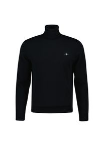 Sweater Gant "Strickpullover CLASSIC COTTON ROLLERNECK", Herren, Gr. XL, schwarz, Obermaterial: 100% Baumwolle CO., Sweatshirts Sweater