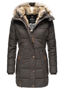 Wintermantel Marikoo "Wintermantel Lieblings Jacke", Damen, Gr. L, grau (anthrazit), Obermaterial: 100% Polyester PES. Obermaterial: Futter: 100% Polyester PES. 100% Polyester PES., M&auml;ntel Wintermantel