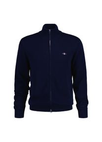 Sweatshirt Gant "Strickjacke CASUAL COTTON ZIP CARDIGAN", Damen, Gr. 4XL, blau, Obermaterial: 100% Baumwolle CO., Sweatshirts Sweatshirt