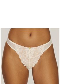 String JETTE, Damen, Gr. 44/46, beige (creme), Microtouch, Obermaterial: 83% Polyamid, 17% Elasthan, figurbetont, Unterhosen String, mit Mix aus feiner Spitze und Soft-Mesh