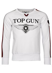 Sweatshirt Top Gun "Sweatshirt Streak TG20191013", Herren, Gr. M, wei&szlig;, Obermaterial: 100% Baumwolle CO., Sweatshirts Sweatshirt