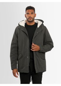Winterjacke Alessandro Salvarini "A. Salvarini Herren Winter Parka AS138", Herren, Gr. XXL, grau (dunkelgrau), Obermaterial: 100% Baumwolle CO., Jacken Winterjacke