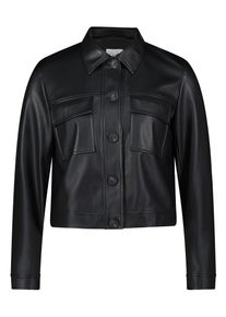 BETTY & CO Jackenblazer BETTY & CO "Lederjacke langarm", Damen, Gr. 46, schwarz, Obermaterial: 50% Polyurethan PU. 50% Polyester PES., Blazer Jackenblazer