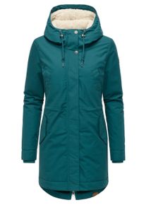 Kurzmantel Ragwear "Kurzmantel Cannas YOUMODO", Damen, Gr. XS, blau (ocean gr&uuml;n), Obermaterial: 65% Polyester PES. 35% Baumwolle CO. Obermaterial: Futter: 100% Polyester PES. 100% Polyester PES., M&auml;ntel Kurzmantel