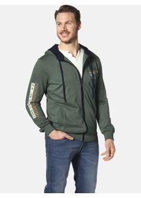 Kapuzensweatjacke Jan Vanderstorm "Sweatjacke RODERICH", Herren, Gr. 5 XL, gr&uuml;n (oliv), Obermaterial: 100% Baumwolle CO., Sweatjacken Kapuzensweatjacke