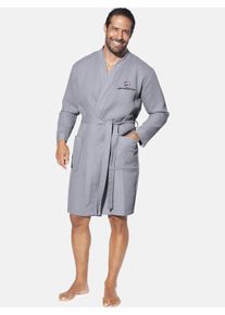 Hausanzug Jan Vanderstorm "Bademantel ARETTI" Gr. XL, grau, XL, Obermaterial: 100% Baumwolle CO., Hausm&auml;ntel, Hausanzug