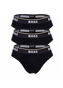 Slip BOSS "Slip Briefs 3P Power 3er Pack", Herren, Gr. M, schwarz, Obermaterial: 95% Baumwolle CO. 5% Elasthan EL., Unterhosen Slip