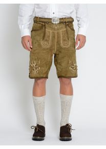 Trachtenhose JCC "Trachtenhose 31023200", Herren, Gr. 56, EURO, wei&szlig; (sand), Obermaterial: 100% Ziegenveloursleder GOVL., Hosen Trachtenhose