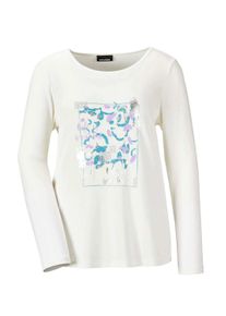 Print-Shirt GOLDNER "Kurzgr&ouml;&szlig;e Shirt", Damen, Gr. 19, beige (cremewei&szlig;, gemustert), Obermaterial: 95% Viskose CV. 5% Elasthan EL., Basic, Tubular, Shirts Print-Shirt, strechbequemer Viskosejersey