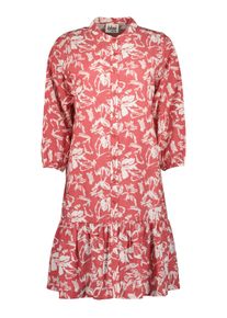 Sommerkleid Blue Seven "Blue Seven Kleid mit 3/4 &Auml;rmeln", Damen, Gr. 36, 3019, hell rot aop, 85% Modal, 15% Polyamid, normal, Rundhals, Kleider Sommerkleid