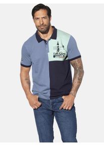 Poloshirt Jan Vanderstorm "Poloshirt LARSDAL", Herren, Gr. L, blau, Obermaterial: 100% Baumwolle CO., Shirts Poloshirt