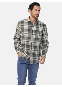 Langarmhemd Babista "Hemd JALOR", Damen, Gr. L, weit, gr&uuml;n (oliv kariert), Obermaterial: 100% Baumwolle CO., Hemden Langarmhemd