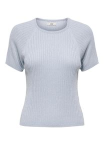 Jacqueline de Yong Kurzarmpullover JDY "JDYBODILLA S/S GLITTER PULLOVER KNT NOOS", Damen, Gr. L, cashmere blau detail:with silber lurex, Strick, Obermaterial: 74% Viskose, 26% metallisierte Fasern, Glitzermuster, unifarben, loose fit h&uuml;ftlang, Rundhals, Pullover Kurzarmpullover, mit Glitzer-Effekt