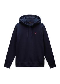 Sweatshirt Napapijri "Sweatshirt BALIS HOOD", Herren, Gr. L, blau (dunkelblau), Obermaterial: 80% Baumwolle CO. 20% Polyester PES., Sweatshirts Sweatshirt