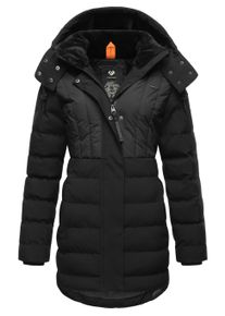 Wintermantel Ragwear "Winterjacke Ashanta Block", Damen, Gr. XL, schwarz (schwarz23), Obermaterial: 100% Polyester PES. Obermaterial: Futter: 100% Polyester PES. 100% Polyester PES., M&auml;ntel Wintermantel