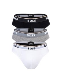 Slip BOSS "Slip Briefs 3P Power 3er Pack", Herren, Gr. M, bunt (wei&szlig;, grau, schwarz), Obermaterial: 95% Baumwolle CO. 5% Elasthan EL., Unterhosen Slip