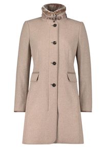 Wolljacke Gil Bret "Wollmantel mit Stehkragen", Damen, Gr. 42, braun (walnut melange), Obermaterial: 70% Wolle mw. 20% Polyamid PA. 10% Polyester PES., Jacken Wolljacke