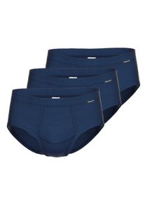 Slip Ammann "Slip Jeans Slip 3P 3er Pack", Herren, Gr. M, blau (dunkelblau), Obermaterial: 75% Baumwolle CO. 25% Polyester PES., Unterhosen Slip