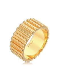 Silberring Elli Premium "Ring Bandring Relief Rillen Trend Breit 925 Silber" Gr. 54, gold, Fingerringe, Damen, 54, Silber 925 (Sterlingsilber), Silberring