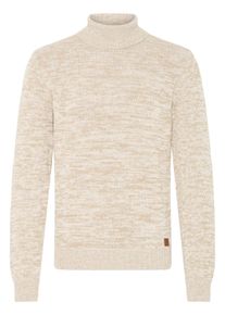 Rollkragenpullover Blend "Rollkragenpullover BHDami", Herren, Gr. 3XL, wei&szlig; (bone wei&szlig;), Obermaterial: 70% Baumwolle CO recyc.. 30% Polyester Pol. recyc.., Pullover Rollkragenpullover