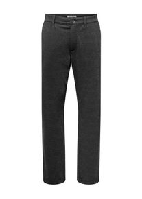 Only & Sons Chinohose ONLY & SONS "ONSROMA SLIM POCKET CHINO PANT OTL", Herren, Gr. 29, L&auml;nge 32, grau (dunkelgrau melange), Web, Obermaterial: 95% Polyester, 5% Elasthan, meliert, slim fit kn&ouml;chellang, Hosen Chinohose
