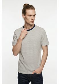 Only & Sons Rundhalsshirt ONLY & SONS "ONSFRED LIFE RLX SS STRIPE TEE NOOS", Herren, Gr. XXL, gardenia stripes:navy blazer, Jersey, Obermaterial: 100% Baumwolle, gestreift, relaxed fit normal, Rundhals, Shirts Rundhalsshirt