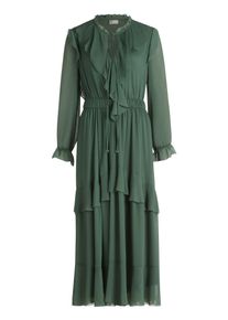 Cocktailkleid Vera Mont "Cocktailkleid mit Volant", Damen, Gr. 42, EURO, gr&uuml;n (evening gr&uuml;n), Obermaterial: 100% Polyester PES., Kleider Cocktailkleid